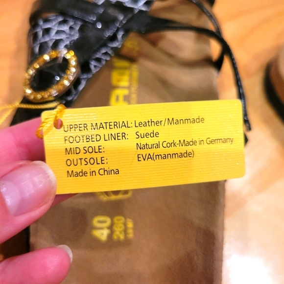 Birkenstock Tatami Tready Black Slip On Sandals Size 40 - Picture 6 of 10